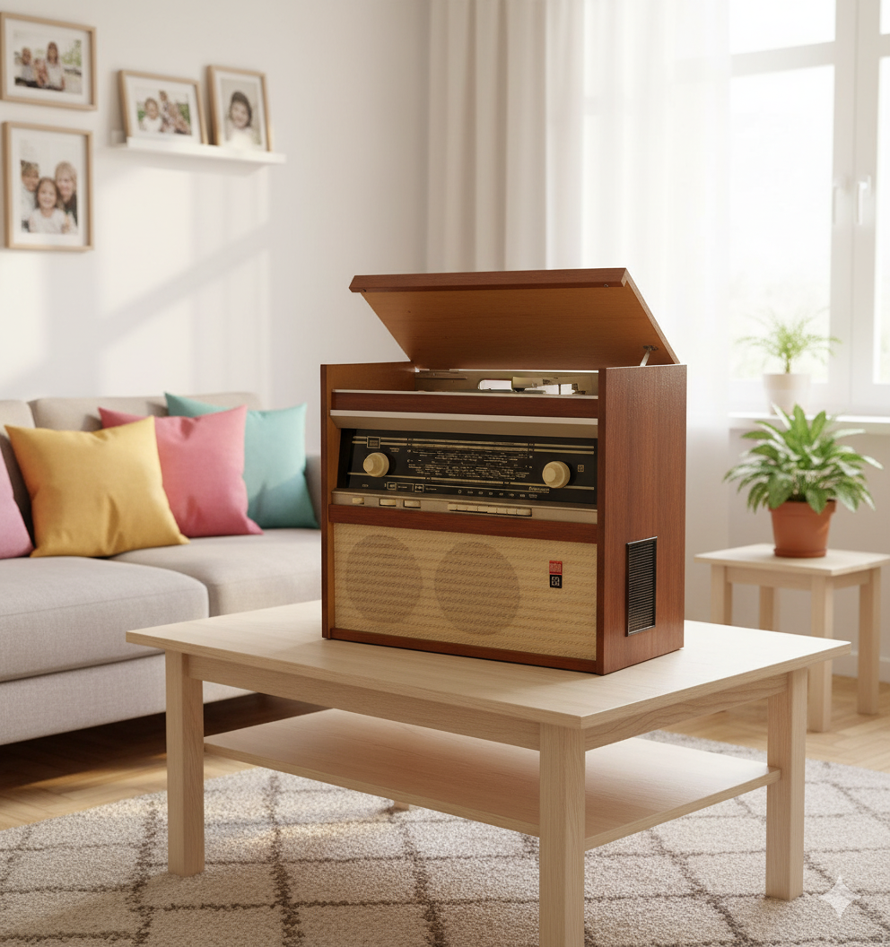 Record Player with Radio